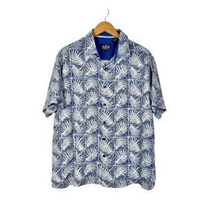 Nat Nast Silk Cotton Short Sleeve Button up Shirt Size Large Hawaiian Camp